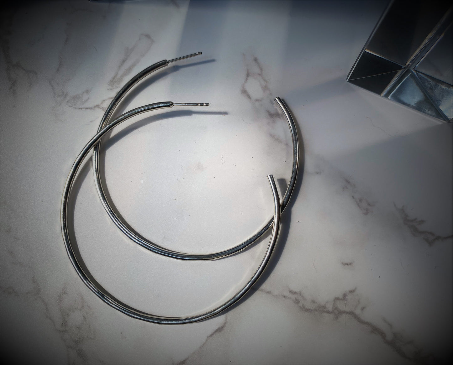 HANDFORGED SILVER HOOPS