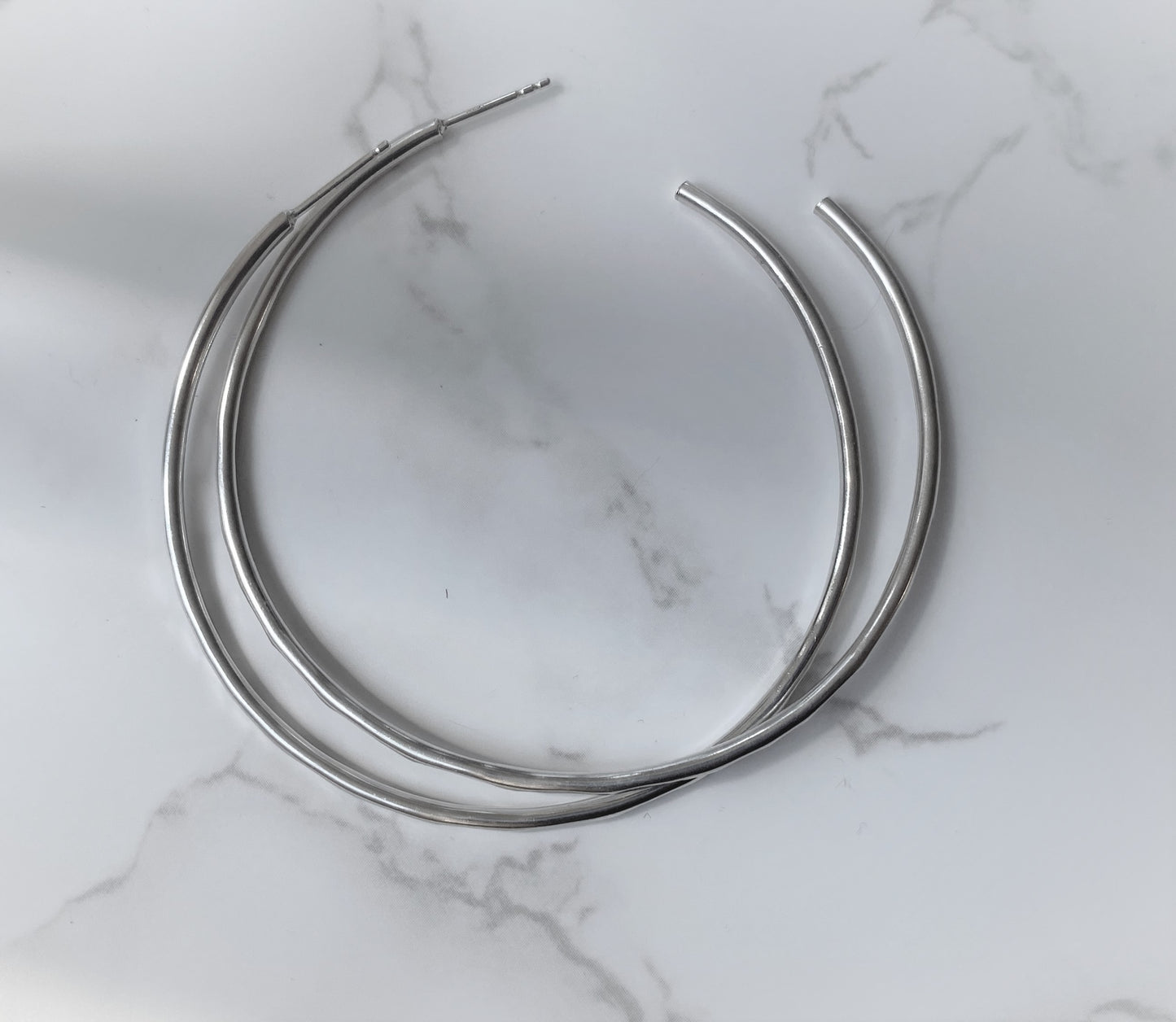 HANDFORGED SILVER HOOPS